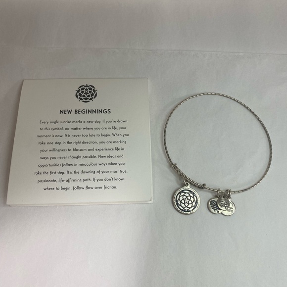 🔴⬇️ ALEX AND ANI silver tone new beginnings charm bracelet ✌️ good energy ✨ - Picture 3 of 3